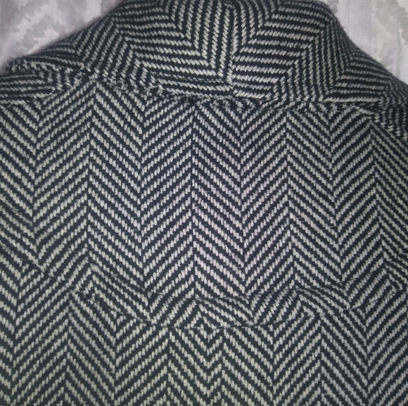 RAMPAGE PEA COAT BLACK & WHITE LINED BLAZER JACKET - Picture 5 of 8